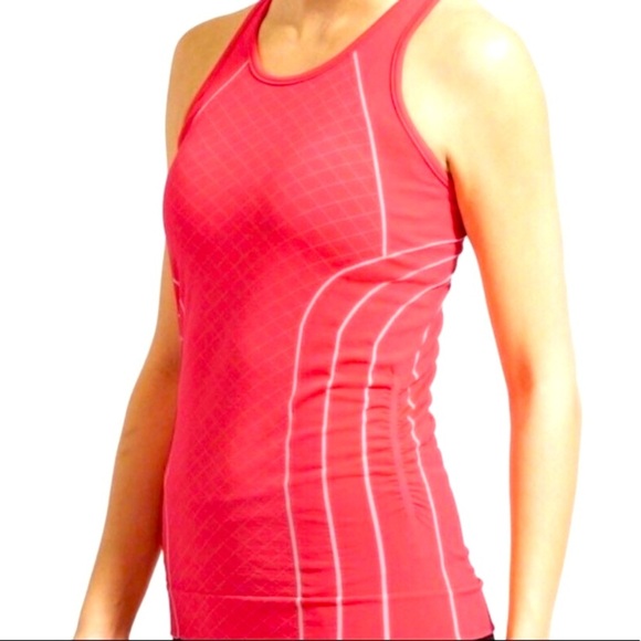 Athleta Finish Fast Racerback Tank Bright Coral Size XS - Picture 2 of 7